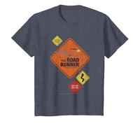 Looney Tunes The Road Runner Road Sign Camiseta Camiseta, Niños, Azul Jaspeado, 6 años