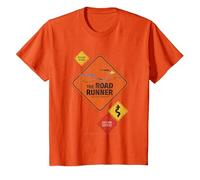 Looney Tunes The Road Runner Road Sign Camiseta Camiseta, Niños, Naranja, 6 años