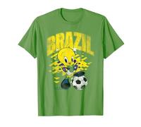 Looney Tunes Tweetie Pie Brazil Soccer Futbol Camiseta