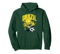 Looney Tunes Tweetie Pie Brazil Soccer Futbol Sudadera con Capucha