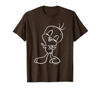 Looney Tunes Tweety Outline Camiseta, Hombre, Marrón, XXL