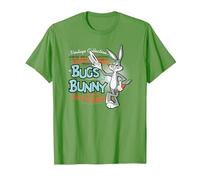 Looney Tunes Vintage Bugs Bunny Camiseta, Hombre, Hierba, L