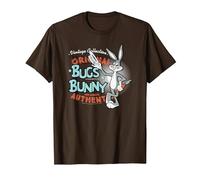 Looney Tunes Vintage Bugs Bunny Camiseta, Hombre, Marrón, L