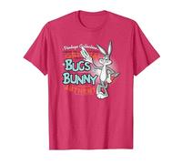 Looney Tunes Vintage Bugs Bunny Camiseta, Hombre, Rojo Jaspeado, L