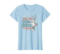Looney Tunes Vintage Bugs Bunny Camiseta, Mujer, Azul Bebé, L