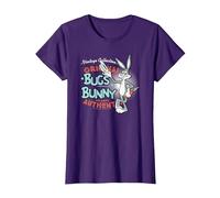 Looney Tunes Vintage Bugs Bunny Camiseta, Mujer, Morado, L