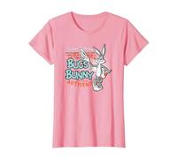 Looney Tunes Vintage Bugs Bunny Camiseta, Mujer, Rosado, L