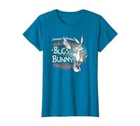 Looney Tunes Vintage Bugs Bunny Camiseta, Mujer, Zafiro, L