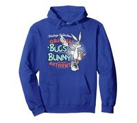 Looney Tunes Vintage Bugs Bunny Sudadera con Capucha, Unisex para Adultos, Azul Real, L