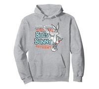Looney Tunes Vintage Bugs Bunny Sudadera con Capucha, Unisex para Adultos, Gris Jaspeado, L