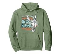 Looney Tunes Vintage Bugs Bunny Sudadera con Capucha, Unisex para Adultos, Verde Salvia, L