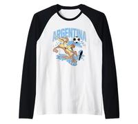 Looney Tunes Wile E Coyote Argentina Soccer Futbol Camiseta Manga Raglan