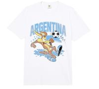 Looney Tunes Wile E Coyote Argentina Soccer Futbol Comfort Colors Adult Heavyweight T-Shirt