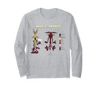 Looney Tunes Wile E. Coyote Retro Color Code Manga Larga