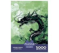 Loong Puzzles 1000 Piezas Puzzle Dragón Chino Un Desafiante Enigma 100% Cartón Reciclado Decoración del Hogar 52 x 38 cm/1000 Piezas