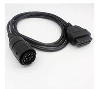 LoongGate Moto 10 a OBDII 16 Pines Conector Adaptador Cable para Motos (6 Pines Pass a Través)