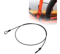 Looped Câbl Acero Inoxidable Seguridad Antirrobo para Bicicleta Bicicleta Moto (Negro)