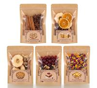 Loopeer Paquete de 5 kits de ollas a fuego lento con aromas de panadería, juego de popurrí para estufa, mezclas de fragancias naturales para el hogar para Navidad, acogedor, aroma de cocina, otoño