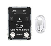 Looper - Pedal de tambor estéreo para guitarra con pantalla, pedal efector de guitarra eléctrica, fácil de usar, pedal de máquina de tambor Looper para guitarra eléctrica, 100 ritmos de tambor
