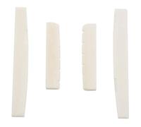 LOOR 2 juegos de 4 piezas de 6 cuerdas para guitarra acústica, puente de hueso y tuerca hechos de hueso real