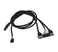 LOOR 60 CM panel de caja USB3.0 + USB 3.0 + HD Audio Puertos Tarjeta de E/S + Interno USB Línea de Bisel DIY