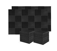 LOOR 60 piezas de espuma de aislamiento acústico para estudio de aislamiento acústico, para pared, tablero de aislamiento acústico, estudio, 2,5 x 30 x 30 cm