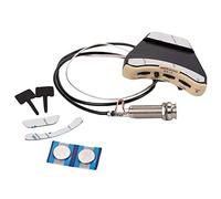 LOOR Preamplificador piezoeléctrico de 3 bandas para guitarra acústica con micrófono