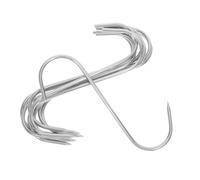 LOORGVEL 10 Piezas Gancho para Carne Inoxidable de Resistente para Colgar Carne Salchichas Tocino y Aves Gancho Forma de S para Carnicería y Barbacoa Herramienta Duradera para Cocina
