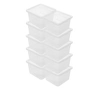 LOORGVEL 10 Piezas Terrario Interior para Tortugas y Reptiles Pequeños Caja Transparente Ventilada de Plástico para Caracoles Arañas Geckos y Grillos Hábitat Portátil para Incubar y