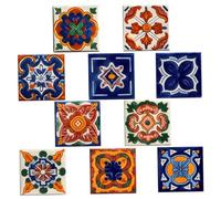 LOORGVEL 10 Uds. Calcomanías De Azulejos Estilo Marroquí Pegatinas Autoadhesivas Para Azulejos De Plástico Vinilo Para Estilo Marroquí Para Decoración De Pared Cocina Y Hogar 5.90X5.90In