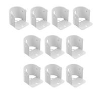 LOORGVEL 10 Unidades Asiento de Brida de Poste Romano Soporte para Barra de Ducha Soporte para Barra de Cortina de Ducha White