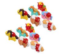 LOORGVEL 12 Figuras de Caballo en Miniatura de Resina para Año Chino 2026, Set de 6 Modelos X 2 Unidades, Decoración Feng Shui para Escritorio y Bonsái Símbolos de Suerte y Prosperidad