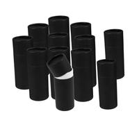 LOORGVEL 12 Tubos de Papel Negro para Envasar Aceites Esenciales, Cilindros de Papel para Almacenamiento, Capacidad 50ml, Adecuado para Manualidades y Regalos