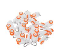 LOORGVEL 120 Unidades Rodillos para Riel de Cortina Eléctrico Ruedas Guía de Plástico Silenciosas para Carriles de Techo Deslizadores para Cortinas de Ventana y Ducha Sistema de Poleas para