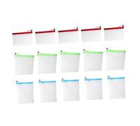 LOORGVEL 15 Piezas Bolsas Reutilizables con Cierre de Cordón de Unidades Pequeño Mediano y Grande para Almacenamiento Seguro de Frutas y Alimentos Aptas para Refrigerador y Congelador