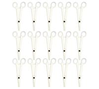 LOORGVEL 15 Pinzas Desechables para Piercing de Plástico y Silicona, Alicates Ajustables para Perforación Corporal Profesional, 15 Piezas en Bolsa Individual para Lengua y Cejas