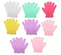 LOORGVEL 16 piezas Guantes Exfoliantes de Ducha Doble Cara para Eliminar Piel Muerta Mejorar Circulación y Cuidar Cuerpo Colores Surtidos para Baño y Masaje Corporal