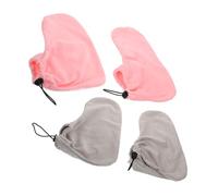 LOORGVEL 2 pares Cobertores Térmicos para Pies de Terapia con Cera de Parafina Reutilizables y Ajustables Protección Profesional para Cuidado Spa y Uso Doméstico Paquete de Rosa y Gris