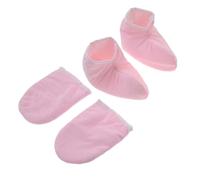 LOORGVEL 2 pares Guantes de Parafina para Manos y Pies de Manoplas Aislantes para Térmico y Spa Guantes Hidratantes Rosas para Terapia de Calor y Cuidado Piel