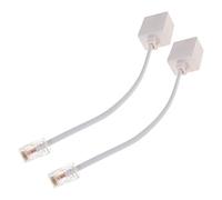 LOORGVEL 2 Piezas Adaptador para Teléfono Analógico Estable Señal Unidades Compatible con Línea y Cable Ethernet para Fax y Teléfono Doméstico