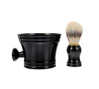 LOORGVEL 2 piezas Afeitado para Hombre con Brocha de Pelo y Tazón Resistente para Jabón de Afeitar Diseño Retro Ergonómico para Agarre Cómodo y Limpieza Fácil Set Duradero y Práctico