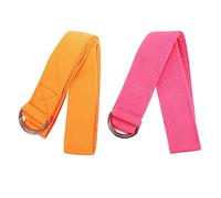 LOORGVEL 2 piezas Banda de Estiramiento Yoga No Elástica para Fitness Ejercicio y Estiramientos Corporales Correa Portátil para Yoga y Gimnasia