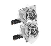 LOORGVEL 2 piezas Brazaletes para Cabello Espiral con Diseño Oriental Accesorios Trenzados con Detalles Artísticos Mil Caracteres Elásticos Suaves sin Daño para Mujeres y Niñas