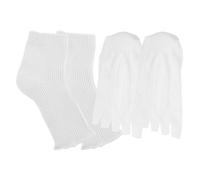 LOORGVEL 2 Piezas Calcetines de Pedicura Blancos Protección UV para Lámpara de Uñas, Cómodos y Anti-bronceado, Ideales para Manicuras y Cuidado en Casa