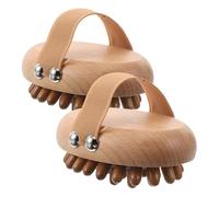 LOORGVEL 2 Piezas Cepillo de Masaje de Madera con Almohadilla de Aire Suave Peine Manual para Gua Sha y Masaje de Cabelludo y Cuerpo Combate la Fatiga y Estimula la Vitalidad Color Marrón