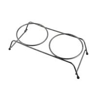 LOORGVEL 2 Piezas Cuencos para Perros y Gatos Acero Inoxidable Comedero Doble Resistente Óxido Diseño Anti-vuelco para Comida Seca Húmeda y Agua Fácil Limpieza y Duradero