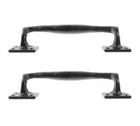 LOORGVEL 2 Piezas Manija de Puerta Corrediza de Granero de Hierro Negro de 24,5 Cm Instalación Estable y Resistencia a Rayaduras para Decoración Interior en Espacios Residenciales