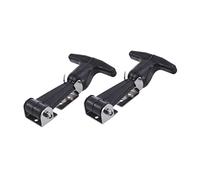 LOORGVEL 2 piezas Pestillos Palanca Flexibles Inoxidable con Mango T Cierres Resistentes para Cajas Herramientas y Carros Kit
