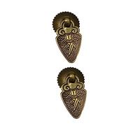 LOORGVEL 2 piezas Tiradores para Cajas de Madera de Cobre Antiguo de Pomos Decorativos Vintage para Joyeros y Muebles con Tornillos Resistentes y Pulidos