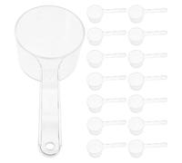 LOORGVEL 20 Piezas Cuchara Medidora de Plástico con Escala 20 Ml para Mascarillas Faciales y Polvos, Mini Taza Dosificadora Multiusos Compacta para Cuidado Piel y Cocina,